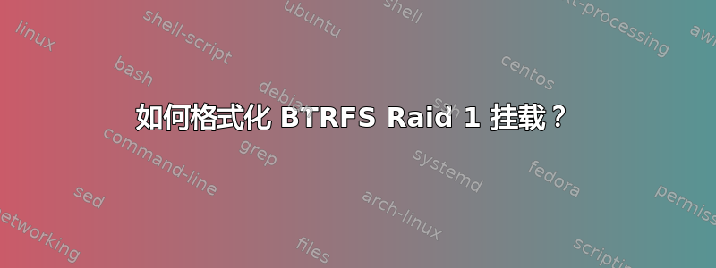 如何格式化 BTRFS Raid 1 挂载？