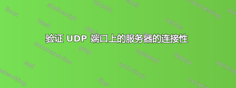 验证 UDP 端口上的服务器的连接性