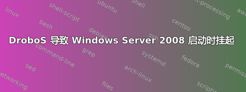 DroboS 导致 Windows Server 2008 启动时挂起