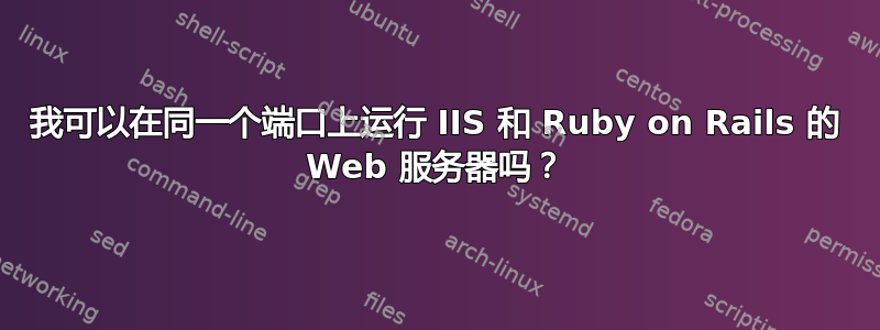 我可以在同一个端口上运行 IIS 和 Ruby on Rails 的 Web 服务器吗？