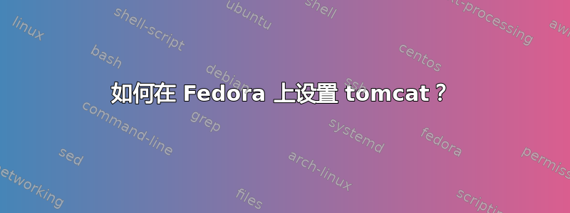 如何在 Fedora 上设置 tomcat？