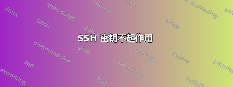 SSH 密钥不起作用