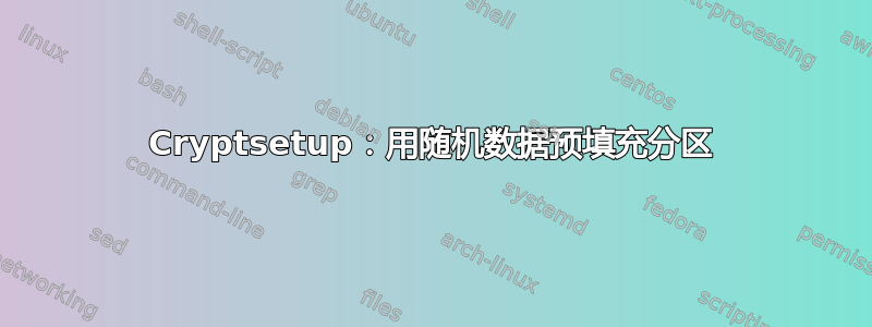 Cryptsetup：用随机数据预填充分区