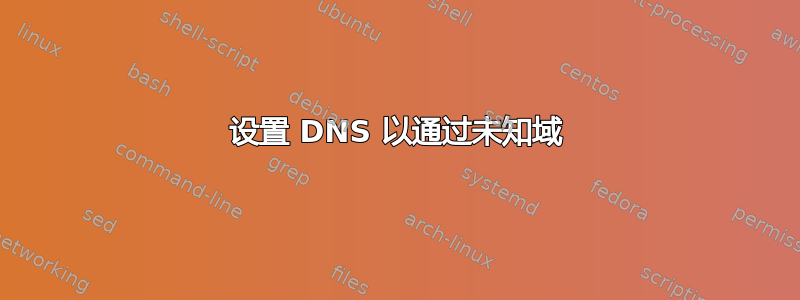 设置 DNS 以通过未知域