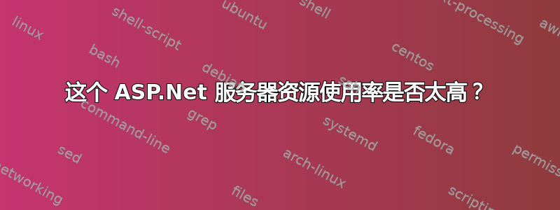 这个 ASP.Net 服务器资源使用率是否太高？