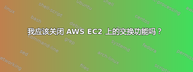 我应该关闭 AWS EC2 上的交换功能吗？