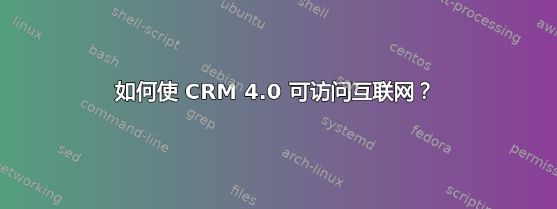 如何使 CRM 4.0 可访问互联网？