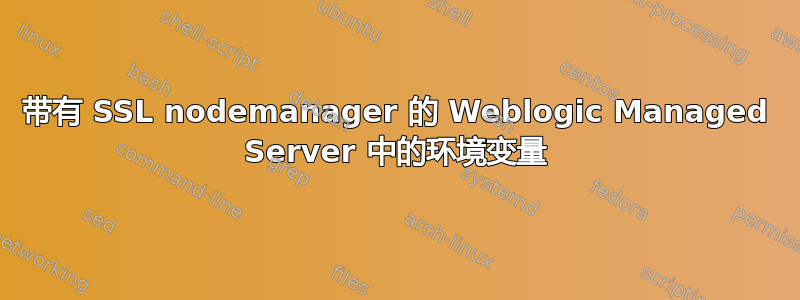 带有 SSL nodemanager 的 Weblogic Managed Server 中的环境变量