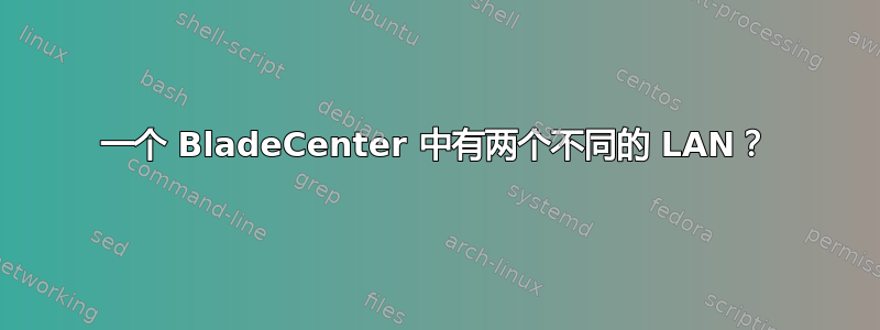 一个 BladeCenter 中有两个不同的 LAN？