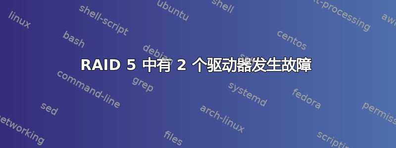 RAID 5 中有 2 个驱动器发生故障