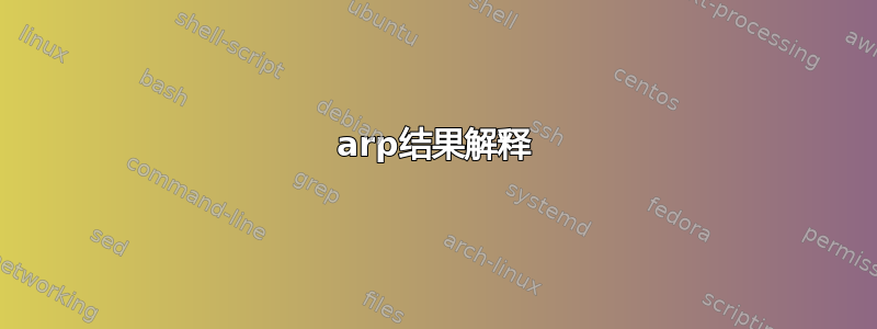 arp结果解释