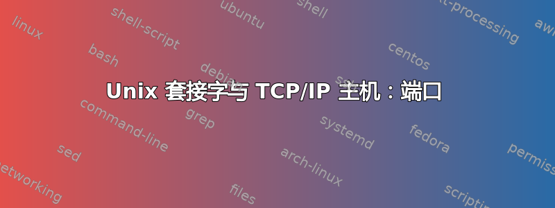 Unix 套接字与 TCP/IP 主机：端口