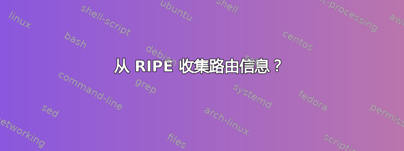 从 RIPE 收集路由信息？