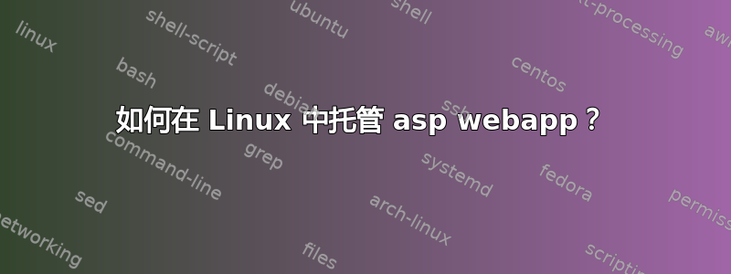 如何在 Linux 中托管 asp webapp？