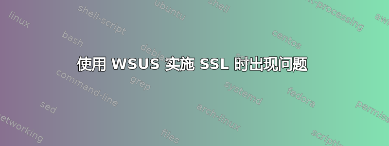 使用 WSUS 实施 SSL 时出现问题