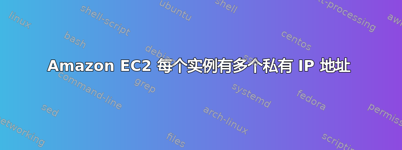 Amazon EC2 每个实例有多个私有 IP 地址