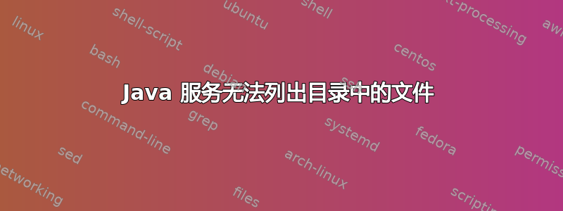 Java 服务无法列出目录中的文件