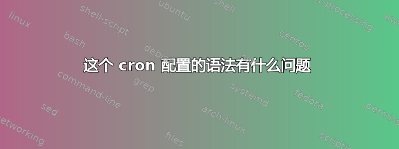 这个 cron 配置的语法有什么问题