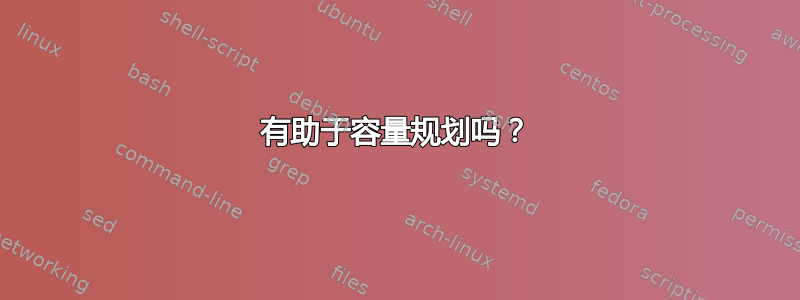 有助于容量规划吗？