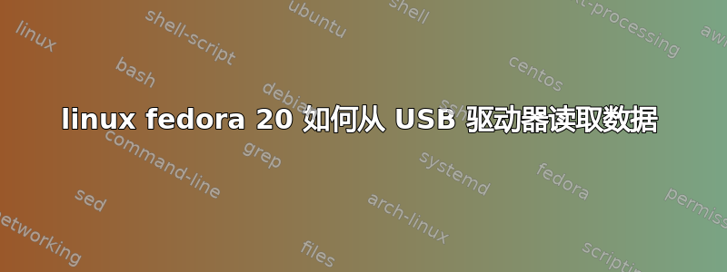 linux fedora 20 如何从 USB 驱动器读取数据