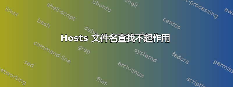 Hosts 文件名查找不起作用