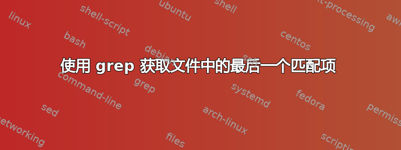 使用 grep 获取文件中的最后一个匹配项