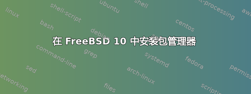 在 FreeBSD 10 中安装包管理器