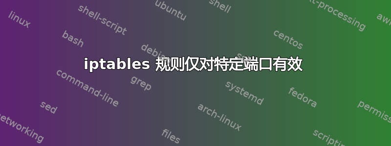 iptables 规则仅对特定端口有效