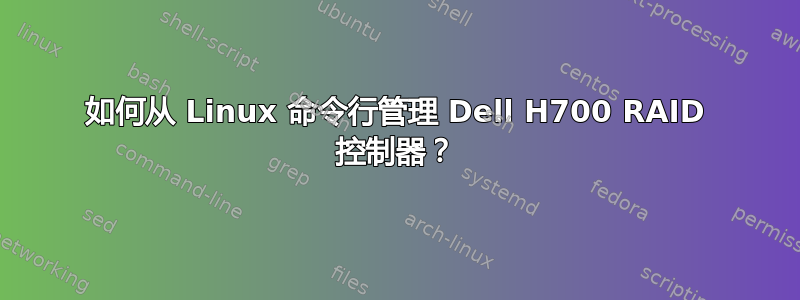 如何从 Linux 命令行管理 Dell H700 RAID 控制器？