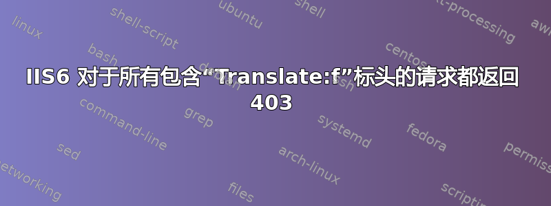 IIS6 对于所有包含“Translate:f”标头的请求都返回 403