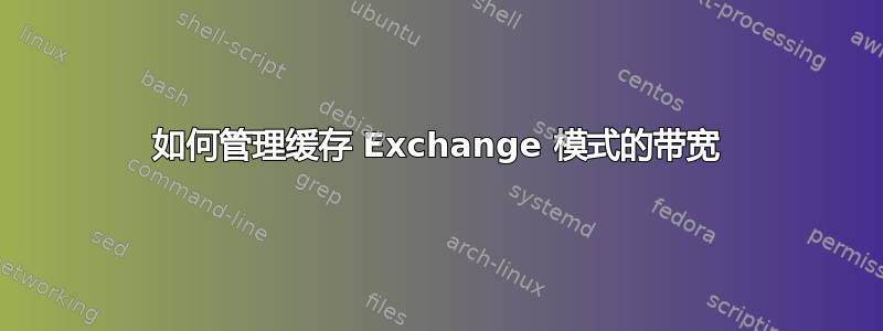 如何管理缓存 Exchange 模式的带宽