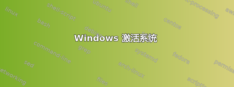 Windows 激活系统