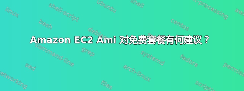 Amazon EC2 Ami 对免费套餐有何建议？