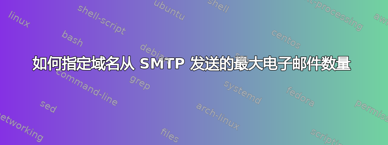 如何指定域名从 SMTP 发送的最大电子邮件数量