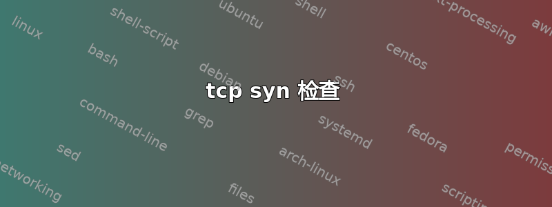 tcp syn 检查