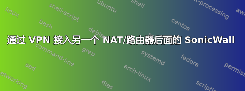 通过 VPN 接入另一个 NAT/路由器后面的 SonicWall