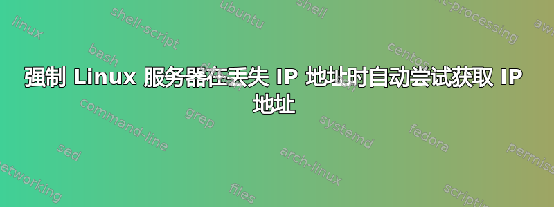 强制 Linux 服务器在丢失 IP 地址时自动尝试获取 IP 地址