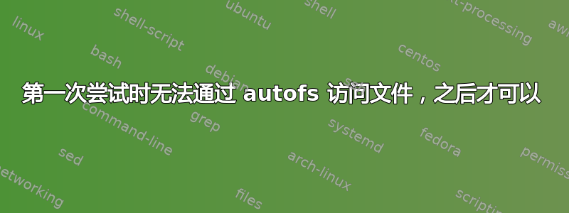 第一次尝试时无法通过 autofs 访问文件，之后才可以