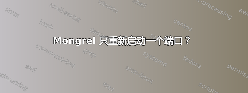 Mongrel 只重新启动一个端口？