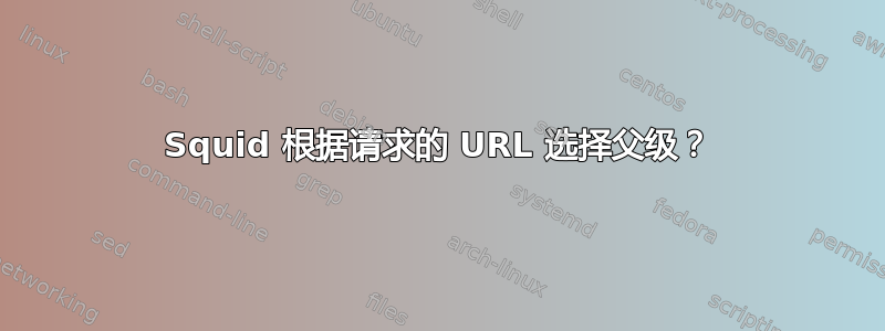 Squid 根据请求的 URL 选择父级？