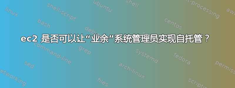 ec2 是否可以让“业余”系统管理员实现自托管？