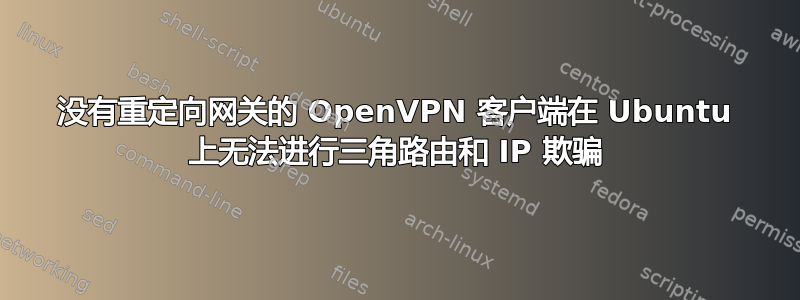 没有重定向网关的 OpenVPN 客户端在 Ubuntu 上无法进行三角路由和 IP 欺骗