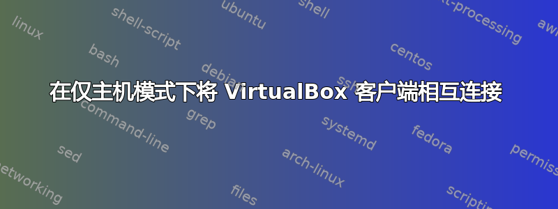 在仅主机模式下将 VirtualBox 客户端相互连接