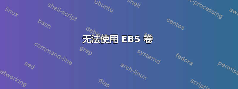 无法使用 EBS 卷