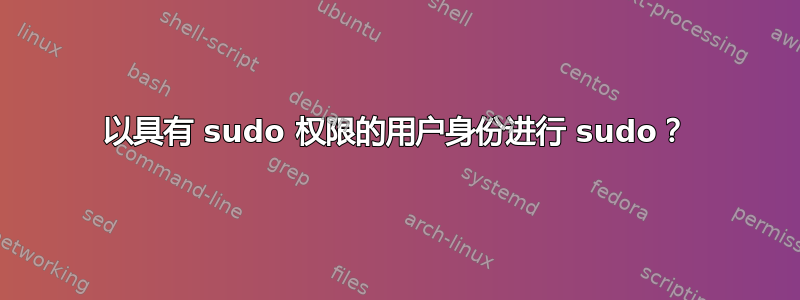 以具有 sudo 权限的用户身份进行 sudo？