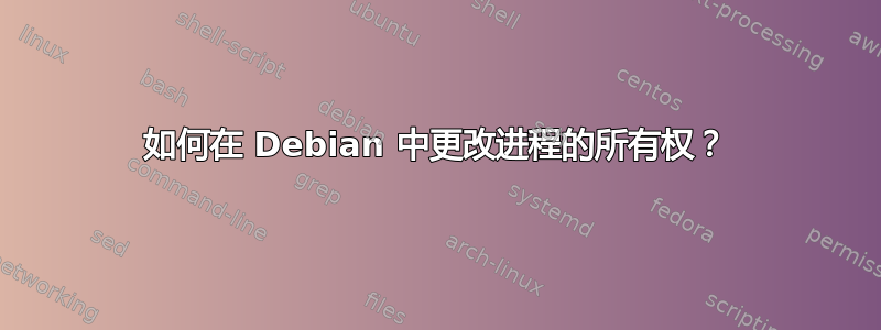 如何在 Debian 中更改进程的所有权？