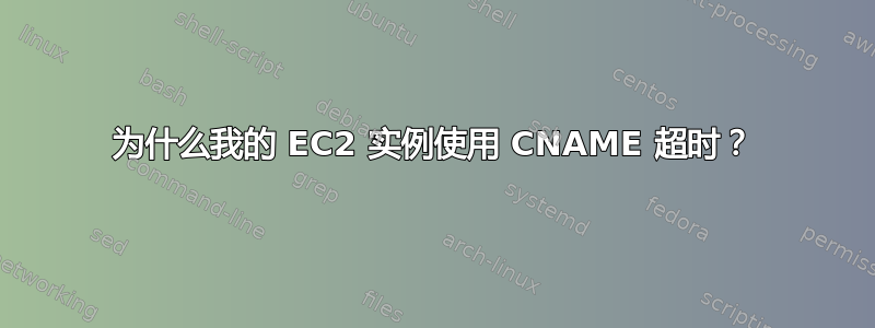 为什么我的 EC2 实例使用 CNAME 超时？