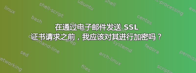 在通过电子邮件发送 SSL 证书请求之前，我应该对其进行加密吗？