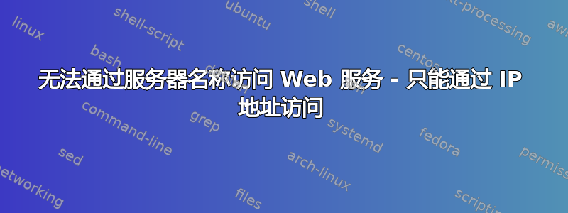 无法通过服务器名称访问 Web 服务 - 只能通过 IP 地址访问