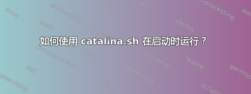 如何使用 catalina.sh 在启动时运行？